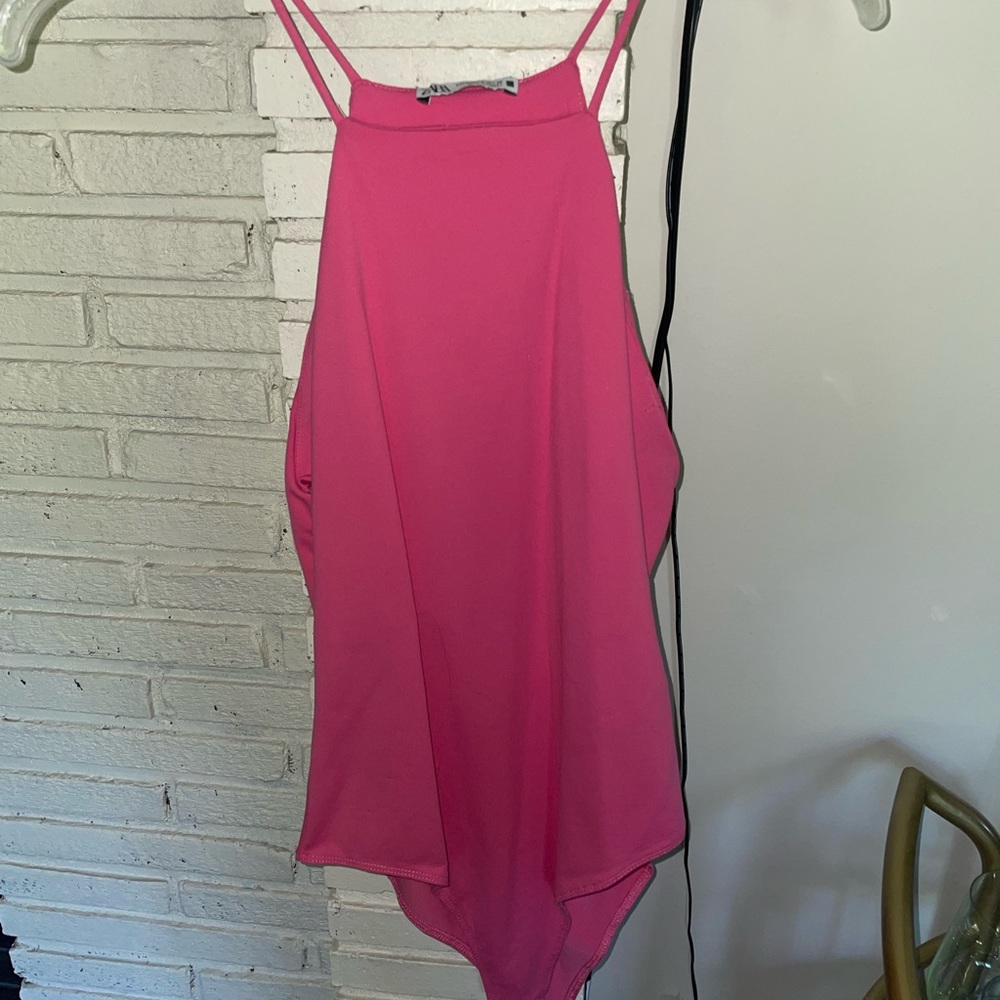 Zara pink halterneck body suit